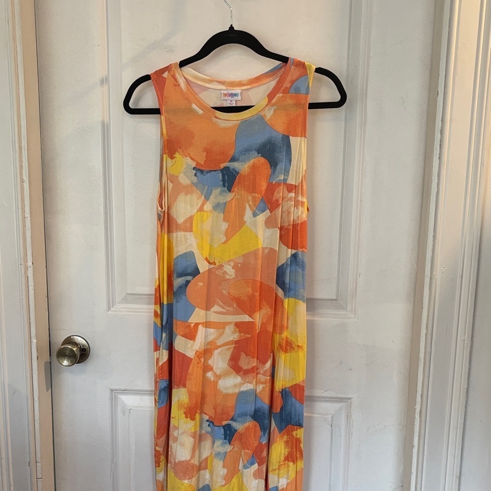 LuLaRoe Colorful Abstract MIDI  Dress